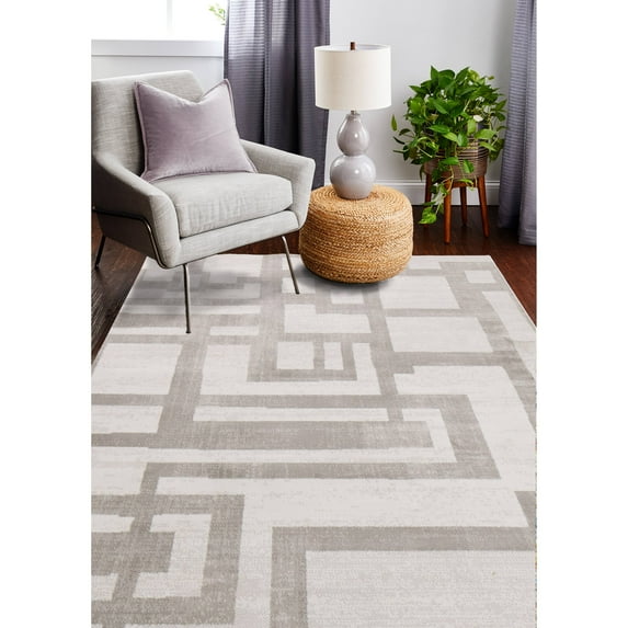 Bashian Area Rug Contemporary Iv/Beige 2'6" X 8' Runner