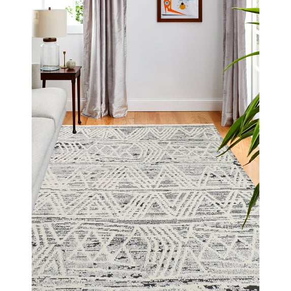 Bashian Area Rug Contemporary Iv/Charcoal 3'8" X 5'6"