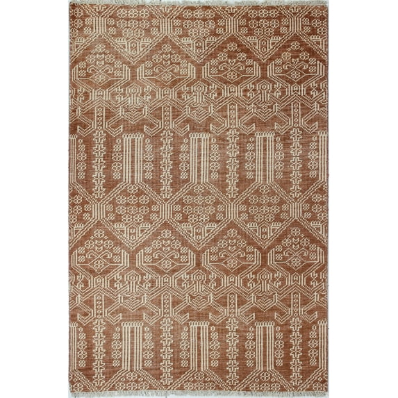 Bashian Artifact Babylon 3'6'' X 5'6'' Area Rug in Rust