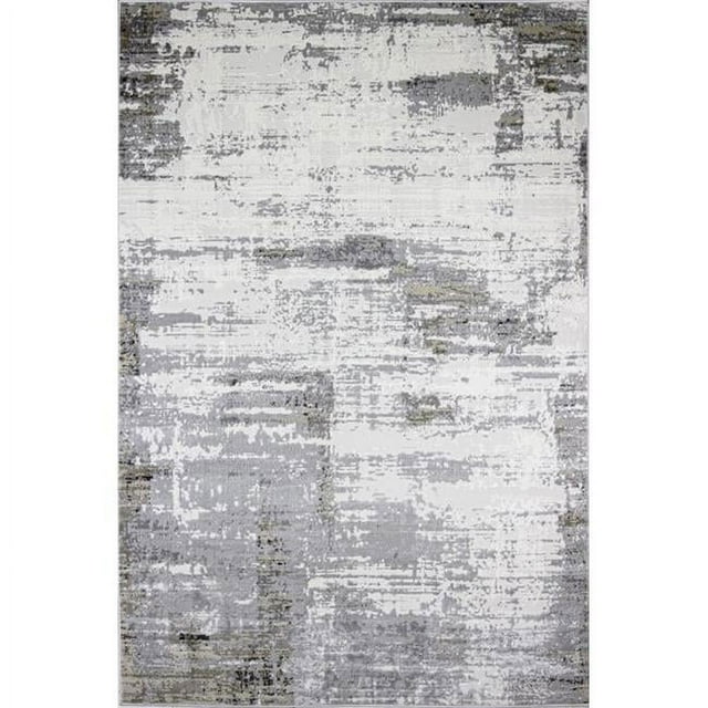 Bashian C190-IVGY-76X96-CA107 7 ft. 6 in. x 9 ft. 6 in. Carlyle Transitional Polypropylene & Polyester Power Loom Rectangle Area Rug, Ivory & Grey