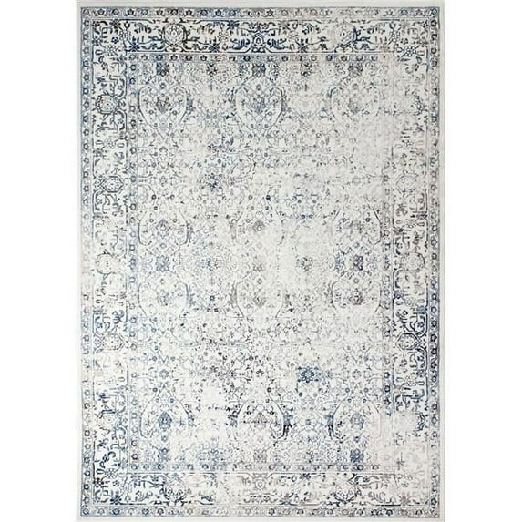 Bashian Cambridge Geometric Transitional Polypropylene Power Loom Rectangle Area Rug - Ivory - 5 ft. x 7 ft. 6 in.