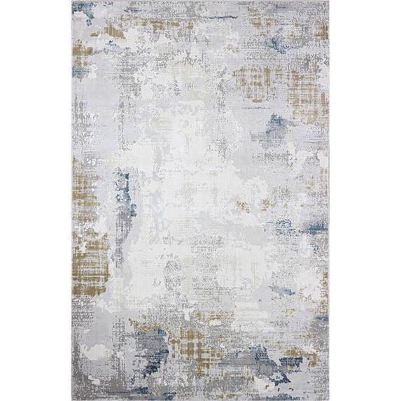 Bashian Capri Collection Contemporary Polyester Power Loom Area Rug - Ivy & Blue - 8 ft. 6 in. x 11 ft. 6 in.