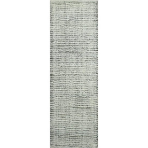 Bashian Contempo Janis 2'6" x 8' Area Runner Rug in Ivory and Gray