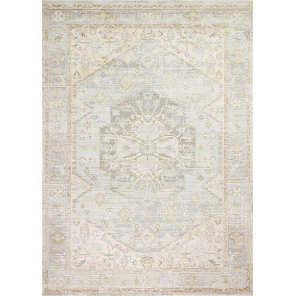 Bashian  Corsica Collection Bohemian Polyester Power Loom Area Rug - Grey - 5 ft. 2 in. x 7 ft. 6 in.