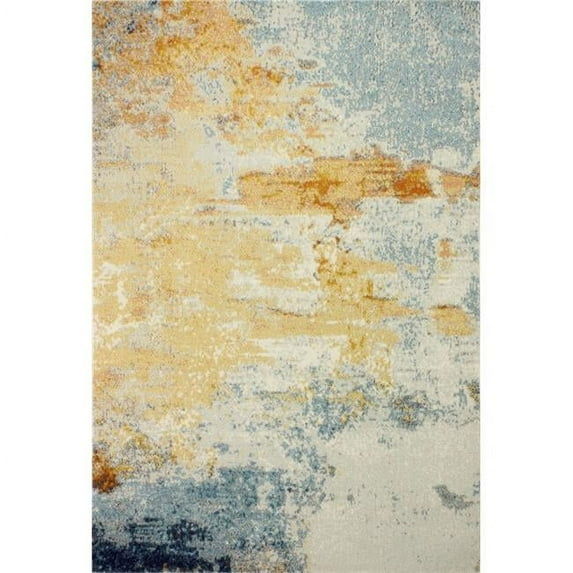 Bashian Everek Collection Abstract Contemporary Polypropylene Machine Made Area Rug - Multicolor - 7 ft. 6 in. x 9 ft. 6 in.