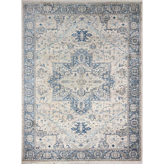 Ivory Soft Synthetic 4' x 6' Power-Loomed Area Rug