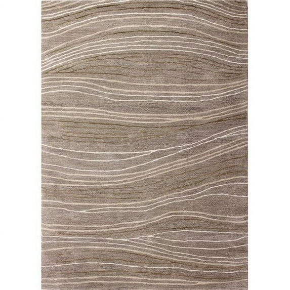 Bashian Greenwich Abstract Contemporary Wool & Viscose Hand Tufted Rectangle Area Rug - Beige - 7.9 ft. x 9.9 ft.