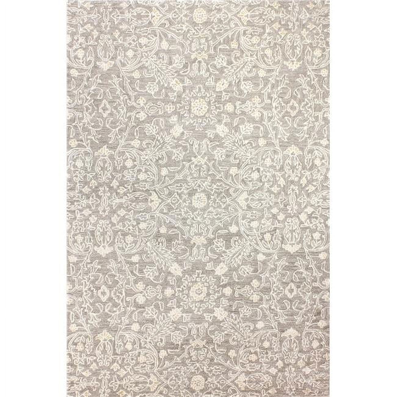 Bashian Greenwich Collection Floral Contemporary Wool & Viscose Hand