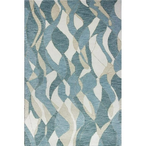 Bashian Greenwich Major 7'9" x 9'9" Area Rug in Aqua
