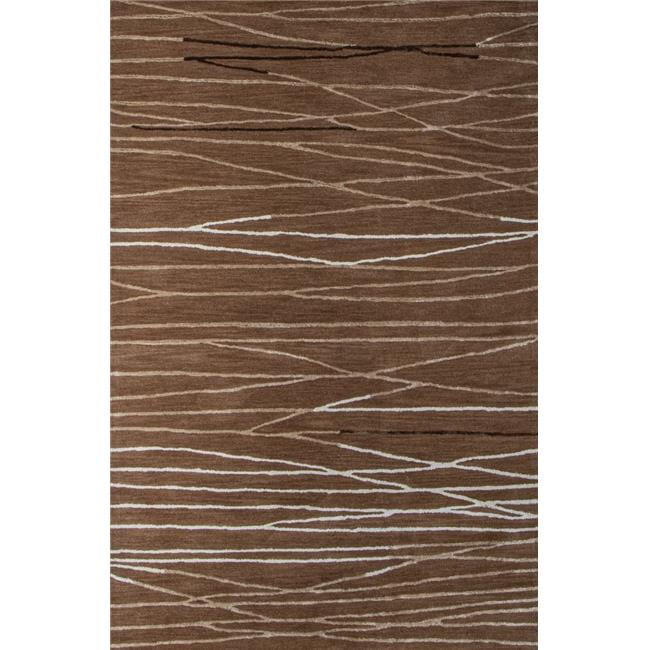 Greenwich Brown and Gray Wool Viscose Rectangular Area Rug