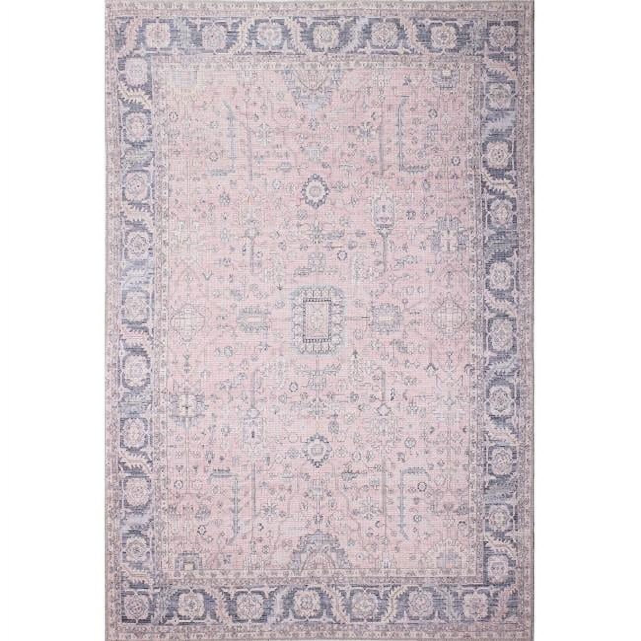Pink Hand-Knotted Synthetic Persian Style 4' x 6' Area Rug