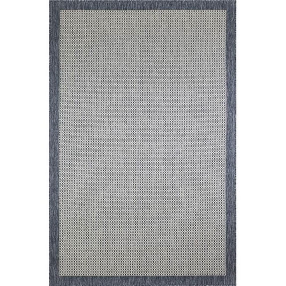 Bashian L126-GYBL-9X12-LAN108 8 ft. 6 in. x 11 ft. 6 in. Lanai Geometric Transitional Polypropylene Power Loom Rectangle Area Rug, Gray & Blue
