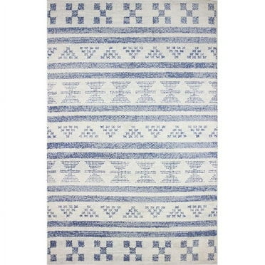 Bashian Mayfair Ziven 3'6" x 5'6" Area Rug in Ivory and Blue