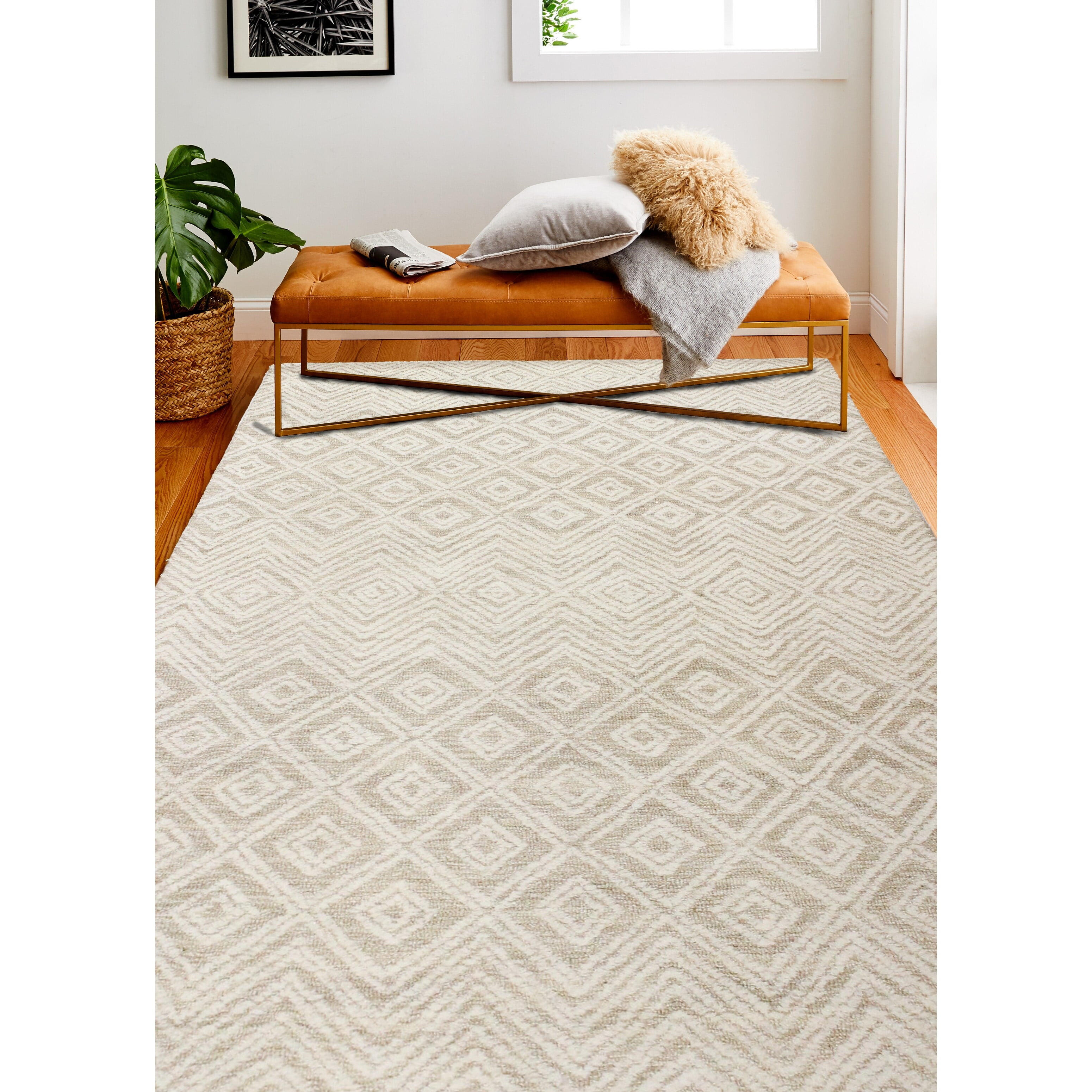 Handmade Multicolor Wool Tufted Rectangular Rug 7'6" x 9'6"