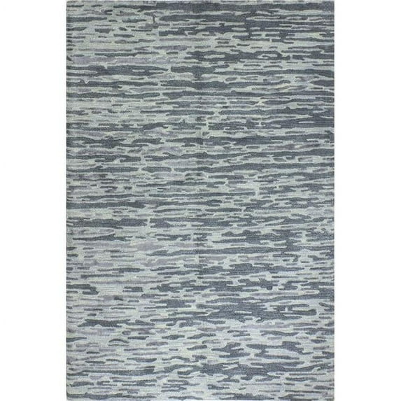 Bashian R129-BL-9X12-HG332 Greenwich Collection Abstract Contemporary Wool & Viscose Hand Tufted Area Rug, Blue - 8 ft. 6 in. x 11 ft. 6 in.
