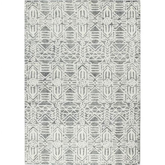 Bashian R130-IVGN-4X6-LC162 3 ft. 6 in. x 5 ft. 6 in. Verona Collection Transitional 100 Percent Wool Hand Tufted Area Rug, Ivy & Green