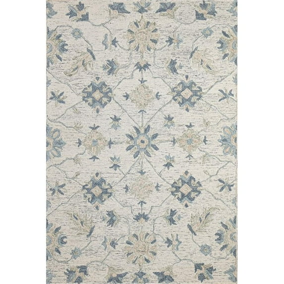 Bashian Rugs 30 x 96" Runner Transitional Wool Area Rug in Ivory