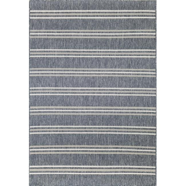 Serenity Gray 9' x 12' UV-Protected Stain-Resistant Synthetic Rug