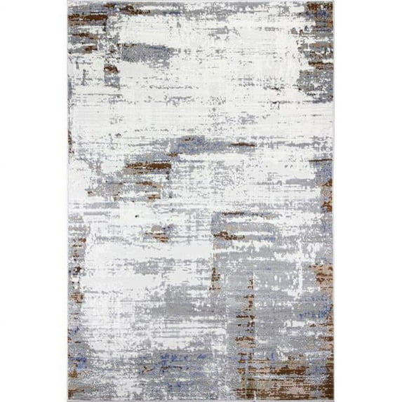 Bashian Rugs Zekariah Ivory/Rust Transitional Area Rug 3'6" X 5'6" 4' x 6'