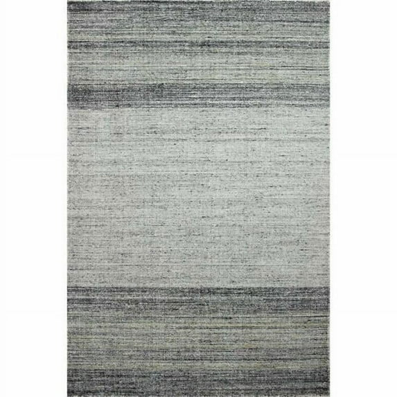 Bashian S230-GY-4X6-SAV104 3 ft. 6 in. x 5 ft. 6 in. Savannah Collection Contemporary 100 Percent Wool Hand Loomed Area Rug, Grey