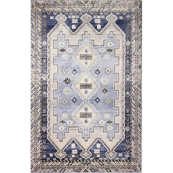 Bashian Sierra Gerry 7'6" x 9'6" Area Rug in Light Blue