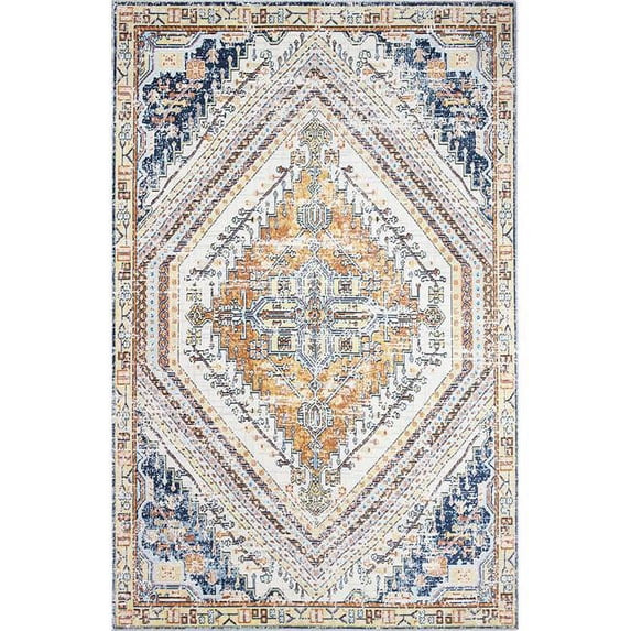 Bashian S236-IVNV-9X12-SR710 8 ft. 6 in. x 11 ft. 6 in. Sorrento Collection Transitional Polypropylene Power Loom Area Rug, Ivy & Navy