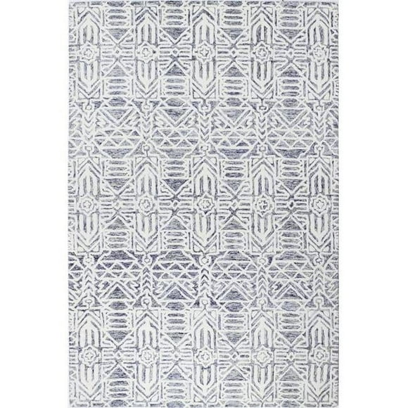 Bashian Verona Noland 3'6" x 5'6" Area Rug in Ivory and Blue