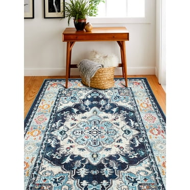 Eclectic Essentials Gray Bohemian Botanical Area Rug - Walmart.com