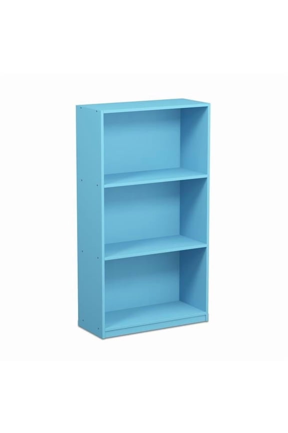 Basic 3-Tier Bookcase Storage Shelves - Light Blue