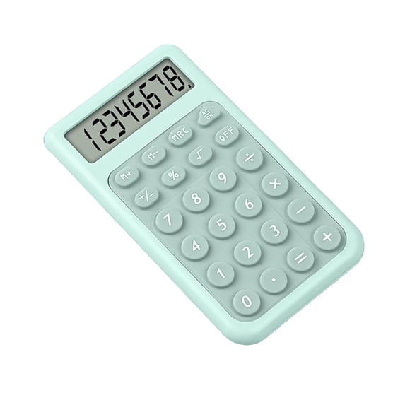 Basic 4 Function Calculator for Students and Office | Small, Portable, and Easy-to-use - Suitable for School and Office Essentials (Green)
