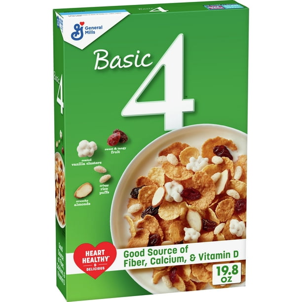 Basic 4 Heart Healthy Cereal, Fruit and Nut Fiber Cereal with Whole