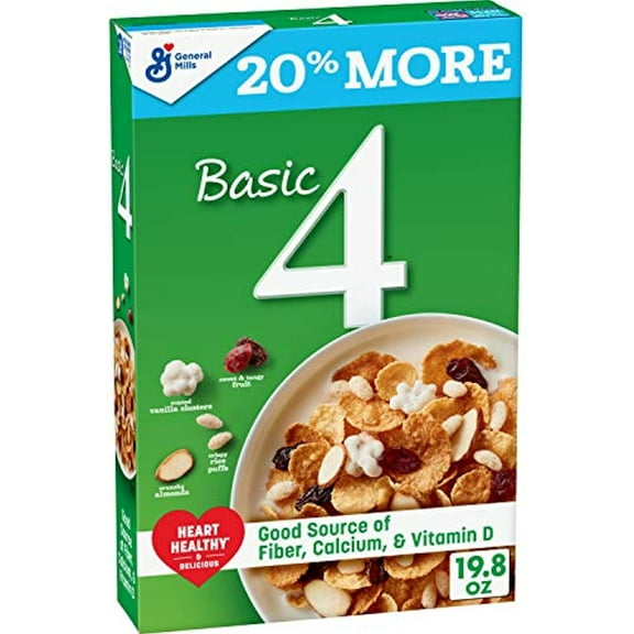 Basic 4, Multigrain Fruit And Nuts Cereal, 19.8 Oz