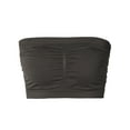 thumbnail image 1 of Basic 7" Seamless Padded One Size Tube Top Sports & Fitness Bra Bandeau (Ash Grey), 1 of 4