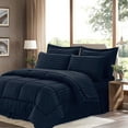 thumbnail image 1 of Basic 8-Piece Down Alternative Bed in a Bag Comforter Set - King, Navy, 1 of 1