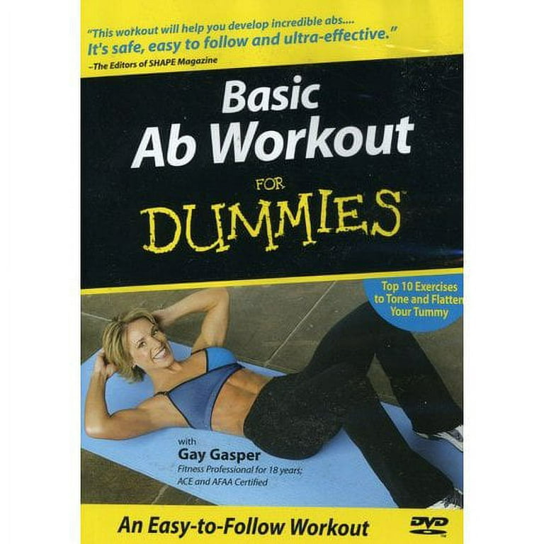 Basic Ab Workout For Dummies with Gay Gasper (DVD, 2002) NEW 