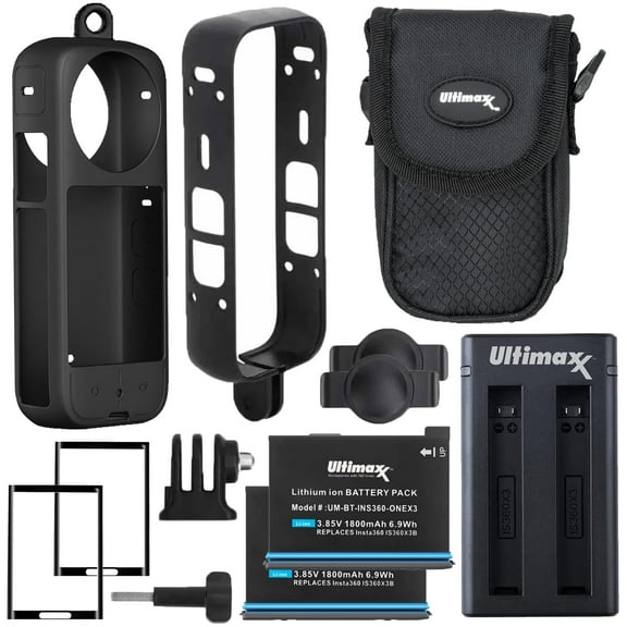 Insta360 ONE X3 Pocket Action Camera  Basic 6-Piece Accessory Bundle