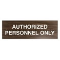 thumbnail image 1 of Basic Authorized Personnel Only Sign (Walnut) - Large, 1 of 5
