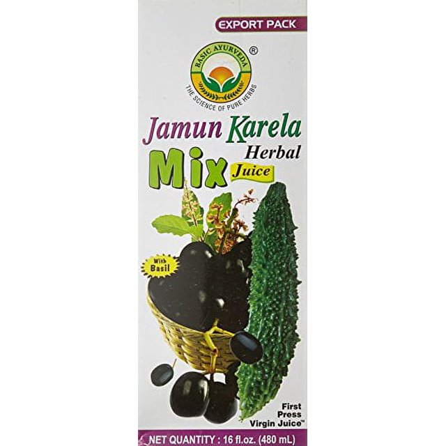 Basic Ayurveda Jamun Karela Herbal Mix Juice Indian BlackberryBitter
