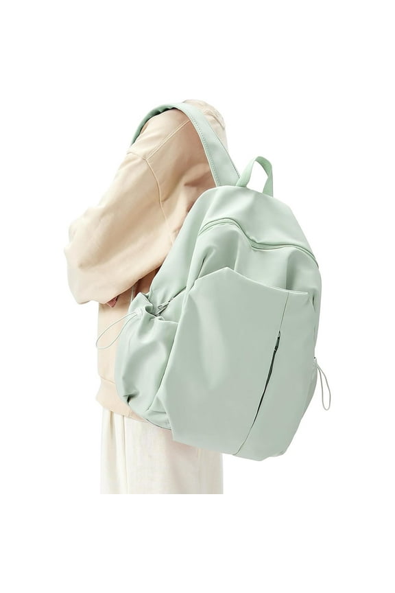 Basic Backpack for High School Women Men, Simple Bookbag Lightweight Casual Daypack College Backpack Waterproof School Bag Carry on Laptop Backpack Daily Rucksack, Green
