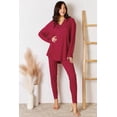 thumbnail image 1 of Basic Bae Full Size Notched Long Sleeve Top and Pants Set - Rosa Apparel, 1 of 11
