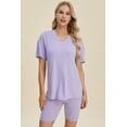 thumbnail image 1 of Basic Bae Full Size Ribbed V-Neck Short Sleeve Top and Shorts Set Stretchy Womenswear - Rosa Apparel, 1 of 11