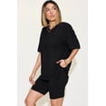thumbnail image 1 of Basic Bae Full Size V-Neck Drop Shoulder T-Shirt and Shorts Set, 1 of 11