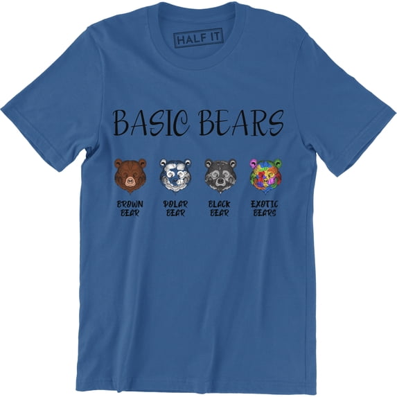 Basic Bear With Brown Polar Black And Exotic Bear - Animal Lover Men's T-Shirt