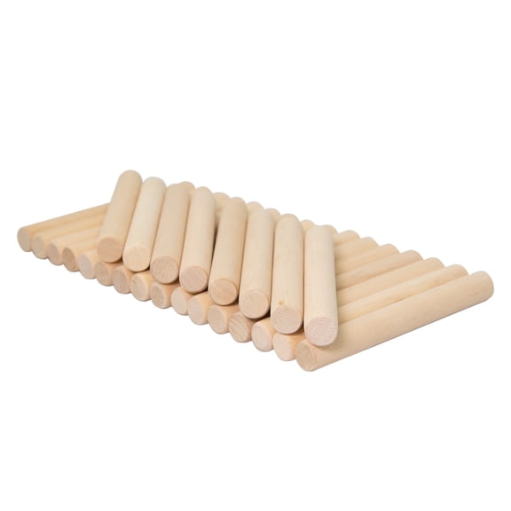 Basic Beat 6" Maple Lummi Sticks, 12 Pairs - Durable Classroom Percussion Tool for Kids