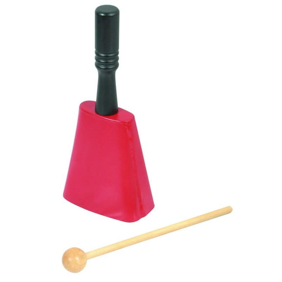 Basic Beat BB366 Cowbell on Handle - Easy to Hold, Bright Metallic Tone, Includes Mallet