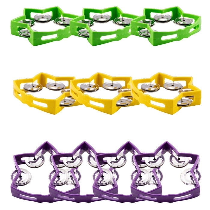 Basic Beat BBTST Mini Star Tambourine, 10 Pack