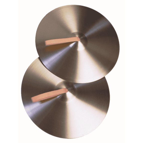 Basic Beat CY0025 10 Silver-Bronze Hand-Held Cymbals w/Straps - Music Classroom Percussion, Sound Effects, Pair