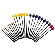 Basic Beat Orff Mallet Pack, 12 Pair Assorted Set for Glockenspiel, Xylophone and Metallophone, Color-Coded Soft, Medium and Hard Options