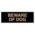 thumbnail image 1 of Basic Beware Of Dog Sign (Black /Gold) - Small, 1 of 5