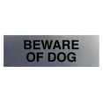 thumbnail image 1 of Basic Beware Of Dog Sign (Brushed Silver) - Small, 1 of 5